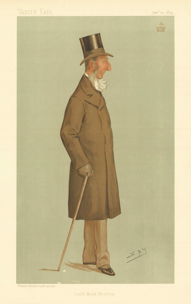 VANITY FAIR SPY CARTOON Lord Monk Bretton. Sussex 1894 old antique print